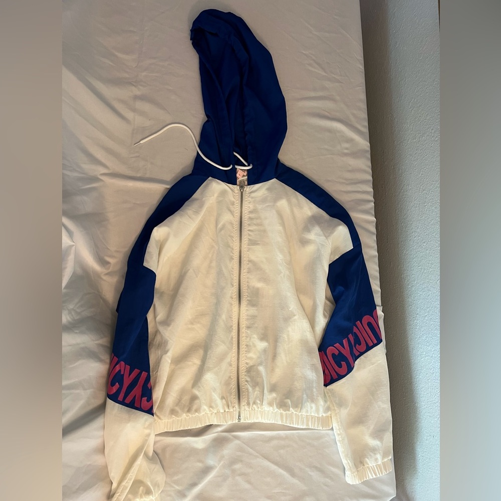 Juicy Couture Nylon Retro Hoodie Colorblock Activewear Lightweight Women’s Large